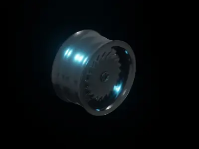 Filled wheel rim 3D model