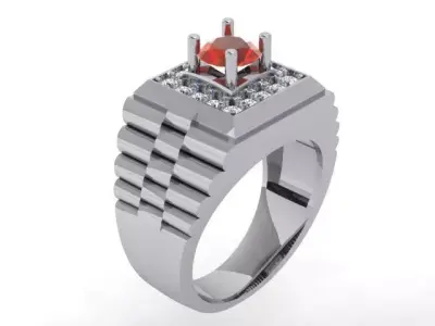 A Showcase of Luxury Men Rings Inspired by Watches 3D print model