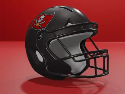 Tampa Bay Buccaneers Football Helmet 3D model
