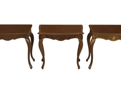  Classic side table 800 Low-poly 3D model