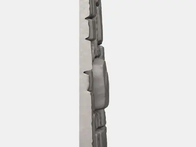 Uneven Stone Barrier Kitbash 3D print model