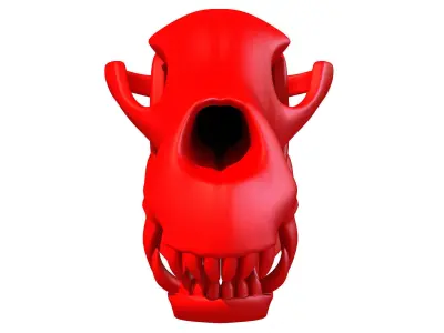Printable Dog Skull 3D model