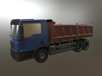 Truck 3D Model dump Low-poly 3D model