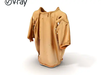 Tattered Vintage Shirt Model Pack Low-poly 3D model