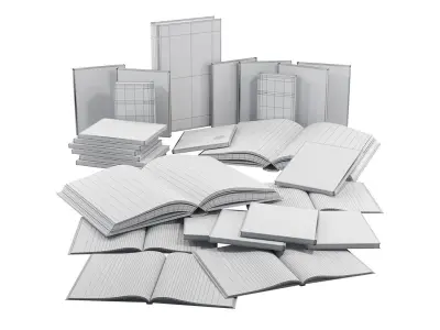 Books Set 7 3D model