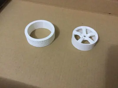 1-12 scale Camaro tyre and rims 3D print model