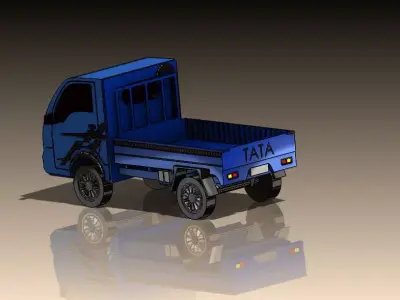 Pickup Truck 3D Printable Model 3D model