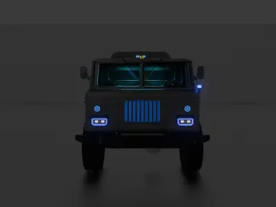 Car Truck - Army truck - Gaz Free 3D model