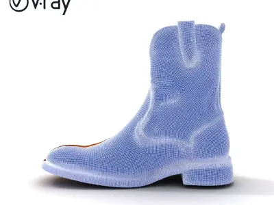 Classic Leather Boot model pack Low-poly 3D model