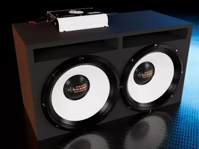 Car Sound Box System Speaker Brazil 3D model