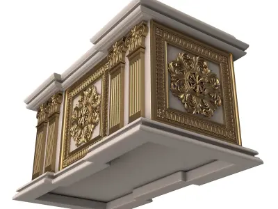 Chest 03 White Low-poly 3D model