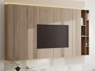 Tv Wall Set 15 3D model