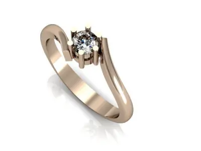solitair ring 3D print model purchase