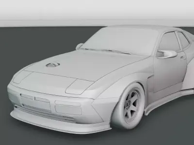 1989 Porsche 948RS GOM Styling Bodykit Low-poly 3D model