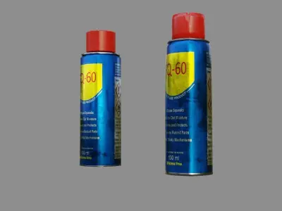 Lubricant Spray - Low and High poly Low-poly 3D model