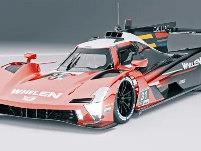 cadillac v series r Low-poly 3D model