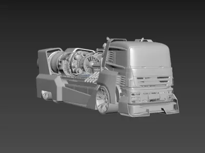 Truck KaMaz  3D model