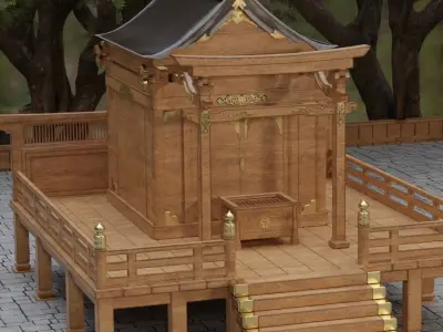 Japanese Shrine Free 3D model purchase