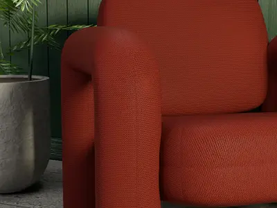 Archviz Single Seat 7 Basic Scene and Lighting 3D model