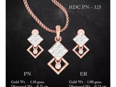 Pendant Earrings combo - 325 3D print model