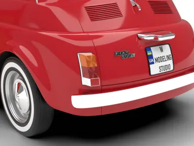 Fiat 500L 1969 HQ 3d model 3D model