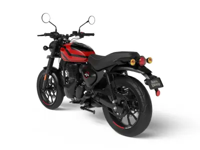 Royal Enfield Hunter 350 - London Red - Realistic 3D Model Low-poly 3D model