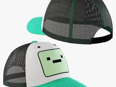 decorative set cartoon turquoise 3D model