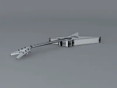 Dean ML acoustic guitar Free 3D model