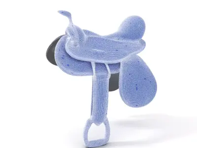 Purple Elegance Saddle model pack Low-poly 3D model