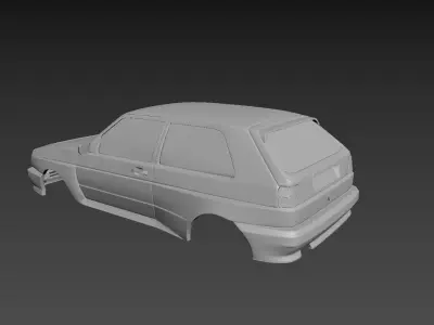 Volkswagen Golf Mk2 Rallye Body For Print 3D print model