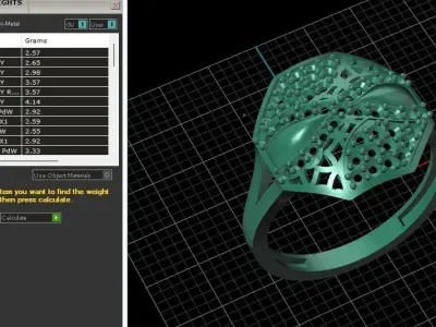 STL 3DM Women Ring Womens Ring Diamonds With Stone Model 3D print model