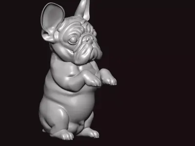 french bull dog body 3D model