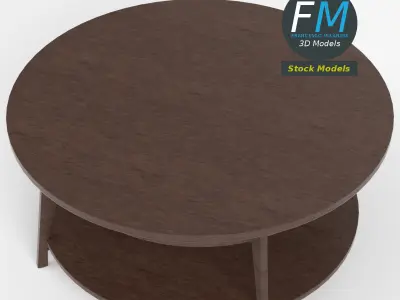 Circular side table 1 3D model