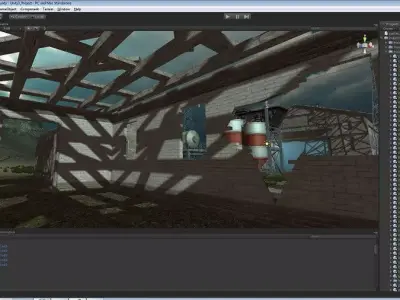 Industrial Buildings Low-poly 3D model