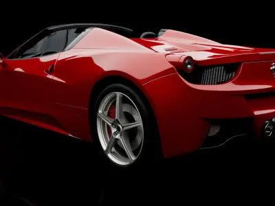 Ferrari spider realistic model and render 3D model