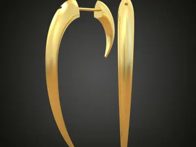Earring 3D model 3D printable model 0001-8ol 3D print model