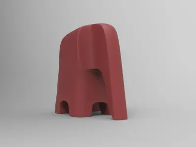Olifant Ornamental Low-poly 3D model
