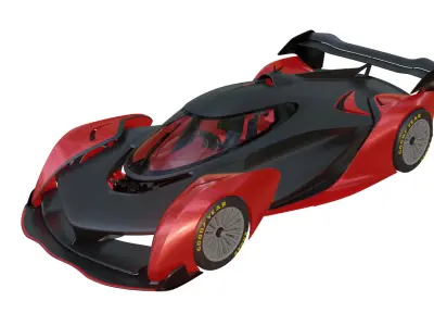 The McLaren Solus GT Low-poly 3D model