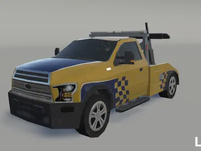 Tow Truck Low-poly 3D model by AcornAssets - Low-poly