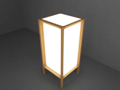 Light Collection square lamp with Low-poly 3D model