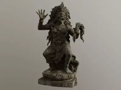 Balinese Rangda Goddess Statue 3D model