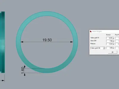 Wedding Ring Gold 3D print model