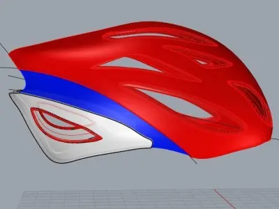 Bicycle Helmet Low-poly 3D model
