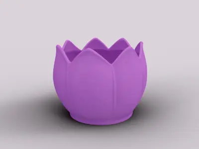 Decorative Lily Succulent Pot 3D print model