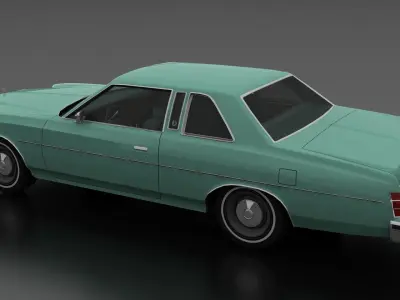 LTD 2dr 1975 Low-poly 3D model