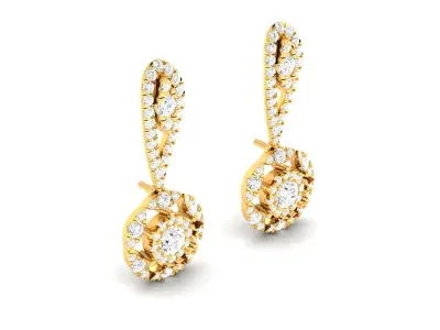 Women Earrings 3dm STL OBJ FBX Render Details 3D print model