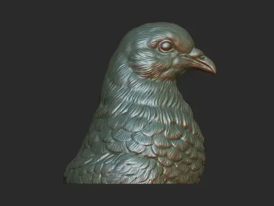 Pigeon bust 3D print model