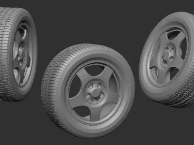 Tire Car 3D print model