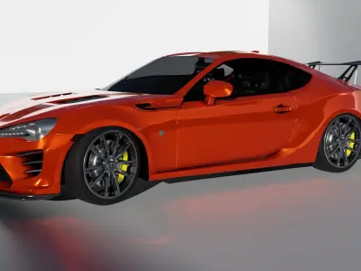 Toyota gt86 with tuning 3D model