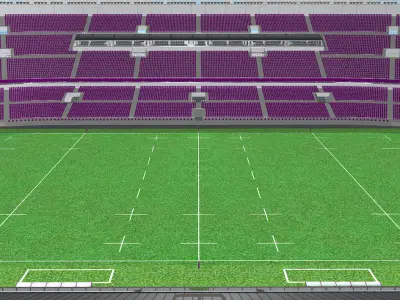 Fictional old stadium 2 - national Rugby arena 3D model